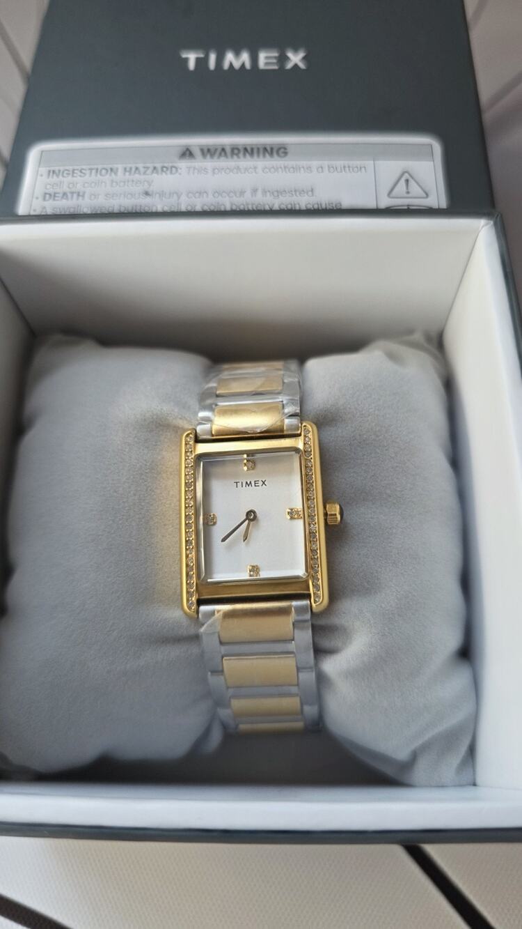 Timex Women's Watch Hailey Quartz Silver Dial Two Tone Bracelet 24mm TW2V81300VQ